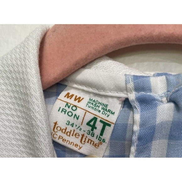 Vintage Toddler Time Smocked Ruffle Gingham Danity Prairie Embroidered Dress - Picture 9 of 9